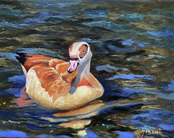 Duck Waterfowl animal Portrait - Art Print