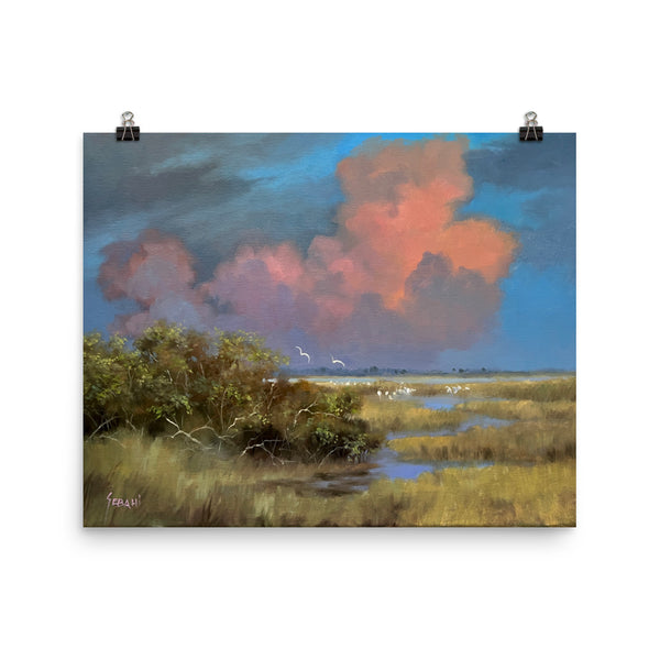 Florida Everglades at Dusk Landscape Art Print