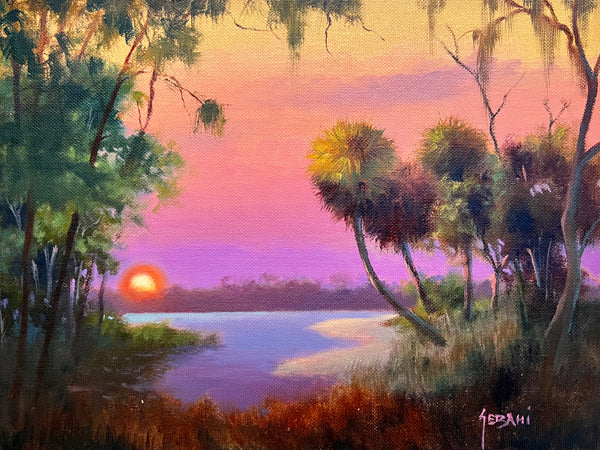 Sunset on the River, Florida Landscape