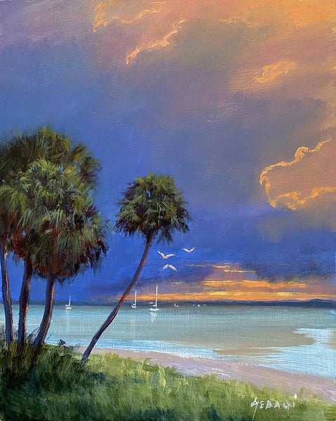 Florida Sunset Landscape Art Print  - Art Print