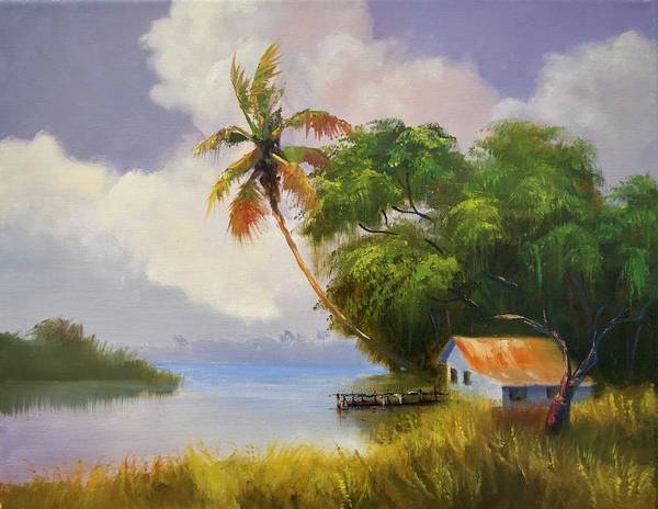 Florida Cabin by the River Art Print - Art Print
