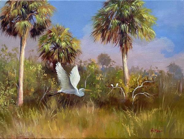 Florida Landscape And Wildlife Art print - Art Print