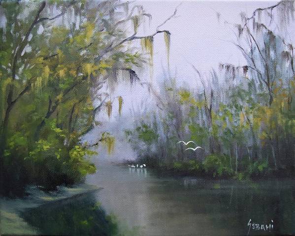 Florida Mossy River and Wildlife Art Print.  - Art Print