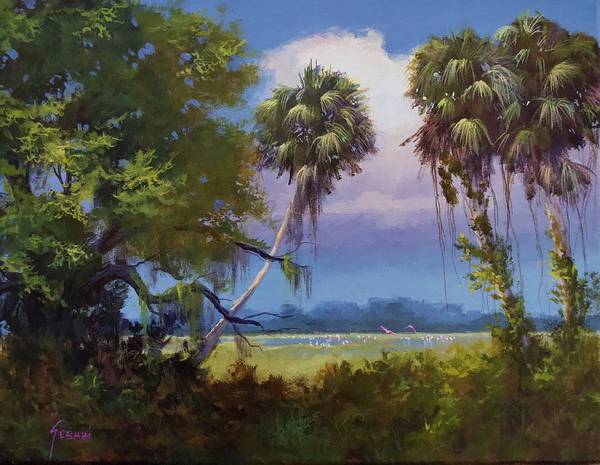 Florida Tropical Landscape Art Print  - Art Print