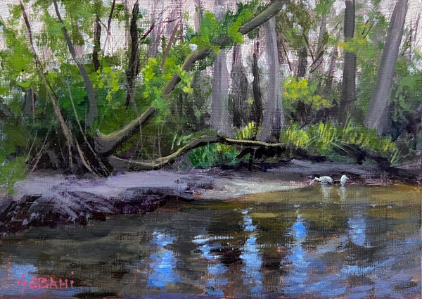 Riverbend park, Florida Nature painting. Original.