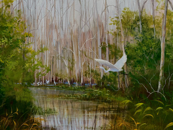 Cypress River and Wildlife landscape. Original!