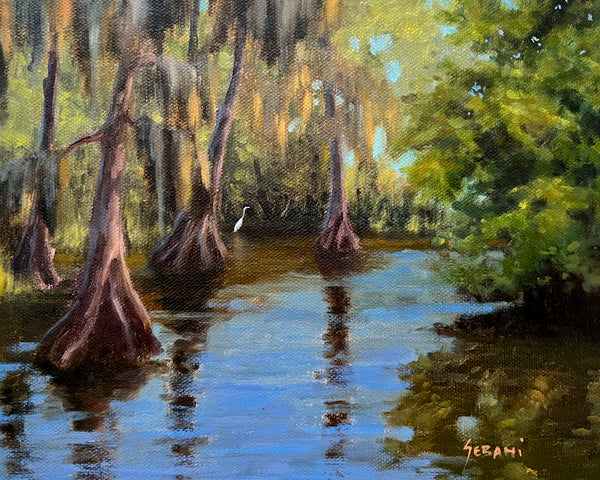 Among the Cypress Trees Landscape. Original!