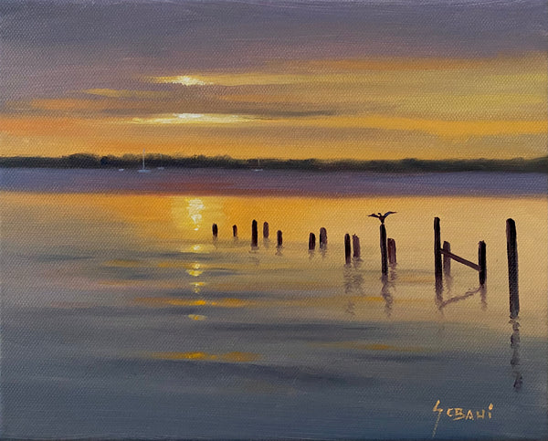 Coastal Sunset Seascape. Original!